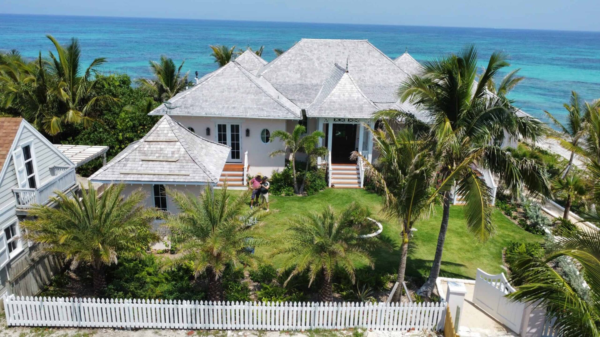 Beautiful private Bahamian residence with lush garden and ocean view.